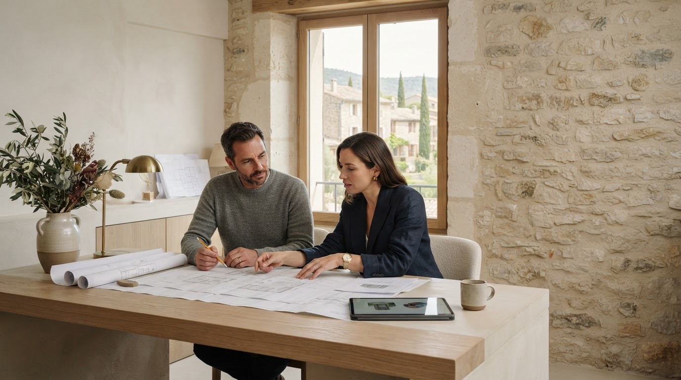 Vertivon — interface minimaliste affichant une courbe de données sur fond de pierre naturelle